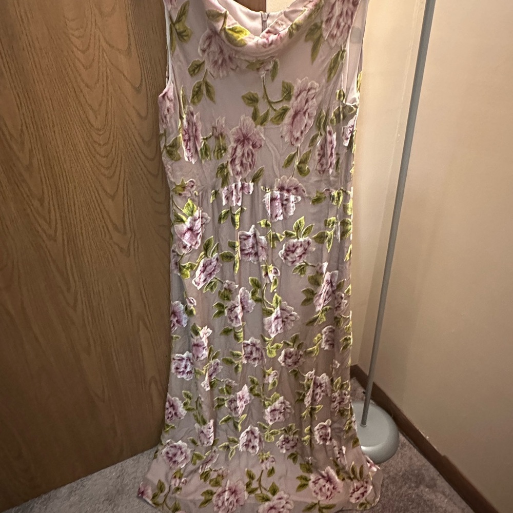 Floral Cowl Neck Maxi Dress